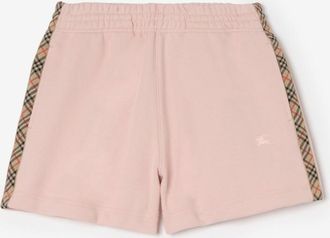 Burberry Check Trim Cotton Shorts