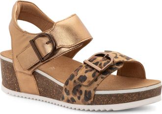 Ara Nova Slingback Platform Wedge Sandal in Nature/Whisky at Nordstrom, Size 9.5-10Us