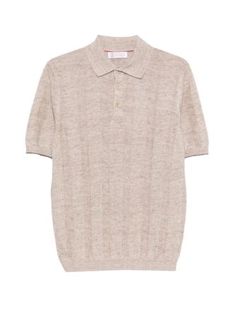 Brunello Cucinelli Brunello Cucinelli Linen And Cotton Blend Polo Shirt