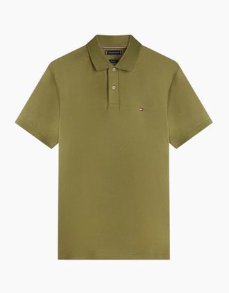Tommy Hilfiger Mens Tommy Hilfiger Liquid Cotton Reg Polo MSX Dark Artichoke - Tan - Size: 40