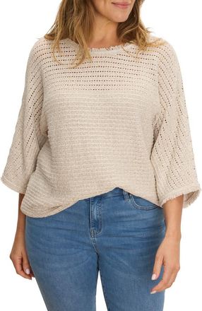 Nic+Zoe Tonal Texture Sweater in Neutral Mix at Nordstrom, Size 2X