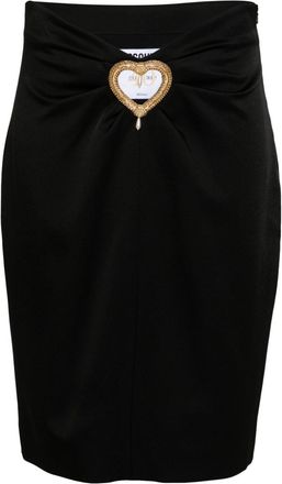 Moschino heart cut-out mini skirt - women - Acetate/Viscose/Acetate/Silk - 42 - Black