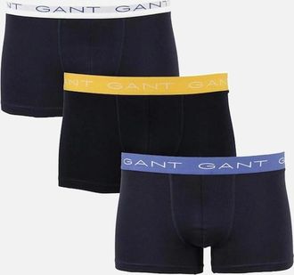 GANT Mens GANT 3-Pack Boxer Trunks, Faded Sunset - Black/Black/Black - Size: 32/34/35