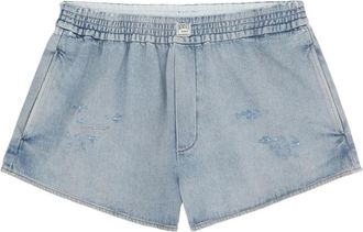 Maison Margiela Shorts met elastische taille - Blauw