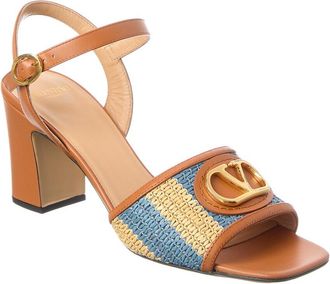 Valentino Vlogo Signature Leather Sandal