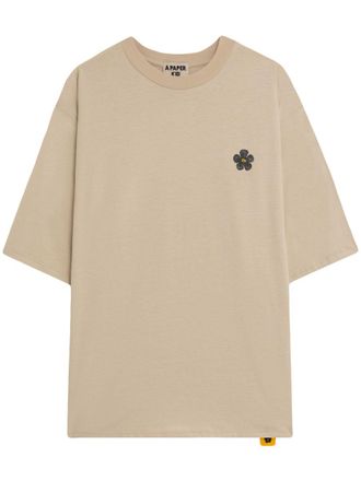 A Paper Kid logo-print t-shirt - unisex - Cotton - S - Neutrals