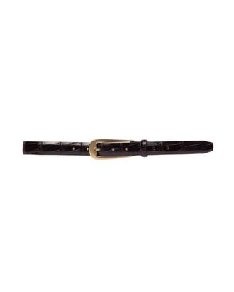 Black Suede Studio ORLY BELT in Brown Croc Leather at Nordstrom, Size Medium