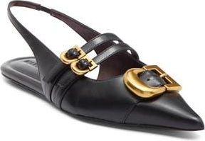 Marc Jacobs The Doll Pointed Toe Slingback Flat in Black at Nordstrom Rack, Size 8Us / 38Eu