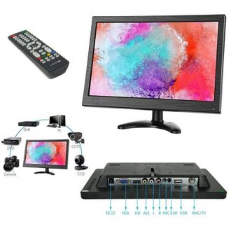 Trade Shop Trade Shop - Hdmi Vga Monitor Tft Lcd Pantalla Lcd 13.3 Pulgadas 1080p Usb Rca Usb Altavoz