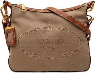 Prada Pre-owned Prada Canvas Canapa Logo Crossbody GSK6GDQO26LVNYLI