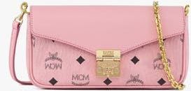 MCM Mini Tracy Crossbody in Visetos Leather Mix in Soft Pink at Nordstrom