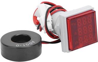 OEM Medidor Digital - Medidor De Voltaje Y Corriente - Mediciones El&eacute;ctricas - Multifuncional - Ca 60-500v - Rojo