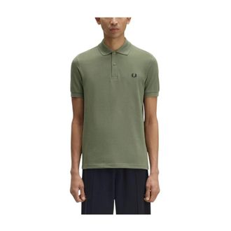 Fred Perry Polo Shirts, male, Green, S, Green Polo Shirt Classic Style