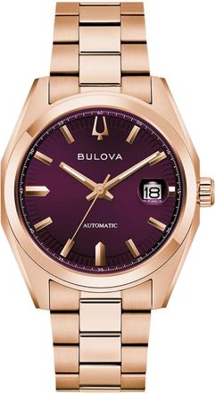Bulova Mens Surveyor Maroon Dial Watch