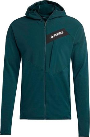 ADIDAS TERREX Terrex Techrock CW+ Wind Hooded Fleece Fleecejacke für Herren | blau