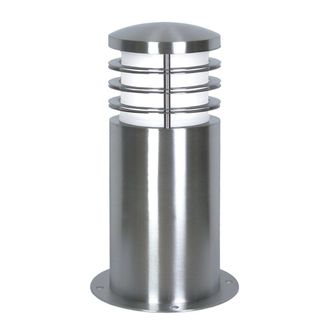 Netlighting Sandbanks 1 Light Outdoor Mini Bollard Light Stainless Steel IP44 E27 in Grey