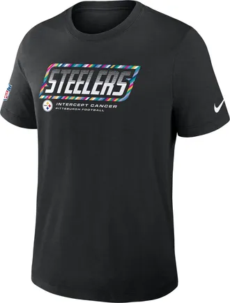 Nike Pittsburgh Steelers Crucial Catch Sideline Nike Mens Dri-FIT NFL T-Shirt in Black | 034J00AZUS-F9R