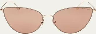 Tom Ford Anais Metal Cat-Eye Sunglasses