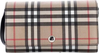 Burberry Hannah Wallet on Strap Vintage Check Canvas shoulder bag - Beige