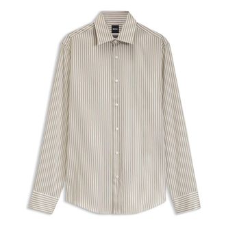 HUGO BOSS H-Joe-K-C1 Shirt - Heren - Casual Overhemden - Beige - 2XL - Katoen - Overhemden