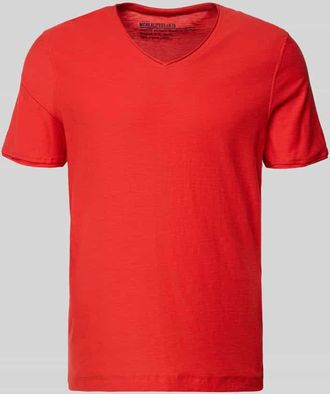 Mc Neal Regular Fit T-Shirt mit V-Ausschnitt in Rot, Gr&ouml;&szlig;e XXXL