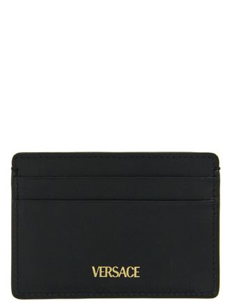 Versace Smooth Calfskin Card Case - Black