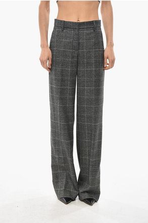 True Royal Virgin Wool Blend District Check NADYA Pants size 38