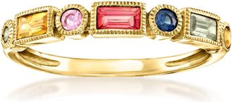 Ross-Simons Multicolored Sapphire Ring in 14kt Yellow Gold