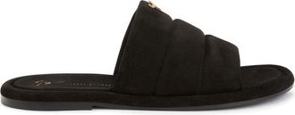 Giuseppe Zanotti Harmande quilted suede slides - men - Leather/Suede/Suede - 39 - Black