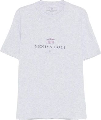 Brunello Cucinelli graphic-print T-shirt - Grijs