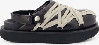 Rick Owens Sandali Padded Megalace Platform in pelle - RICK OWENS - gender_Woman