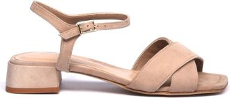 Baldinini High Heel Sandal - Dames - Sandalen met hakken - Beige - 36 EU - Leer - Schoenen