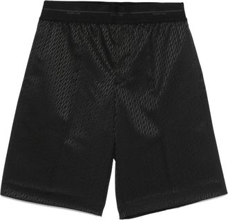 Helmut Lang Zwarte Auto Kort Tonaal Stijl - Heren - Korte Broeken - Zwart - W32 - Wol - Korte Broeken