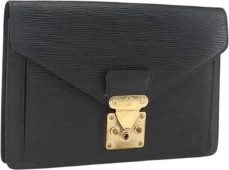 Louis Vuitton Pre-owned Vintage Clutch - Dames - Vintage Clutch - Zwart - ONE Size - Leer - Vintage