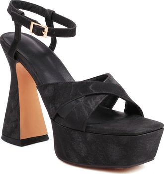 Generic Womens High Heeled Wedding Dress Shoes Open Toe Slingback Bridal Sandals Ankle Strap Bridesmaid Pumps with Buckle,Black,3.5 UK