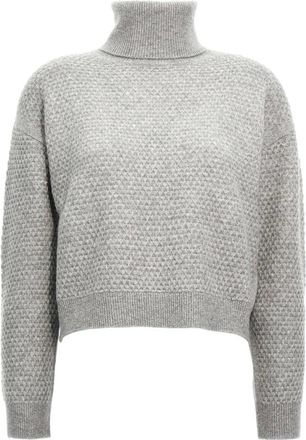 Max Mara Truien & Vesten, Dames, Grijs, L, Kasjmier, Nero Sweater