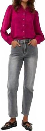 Esqualo Long Sleeve Blouse In Maroon
