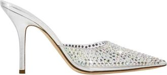 PARIS TEXAS Hollywood PVC Pointed-Toe Mules - Dames - Muiltjes - Grijs - 38 1/2 EU - Leer - Schoenen