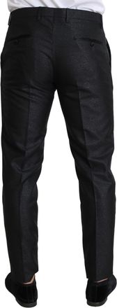 Dolce & Gabbana Mens Black Metallic Skinny Trouser Dress