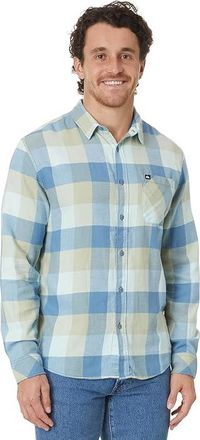 Quiksilver Motherfly Long Sleeve Flannel Mens Clothing Coronet Blue Prnt 4 : LG, Cotton