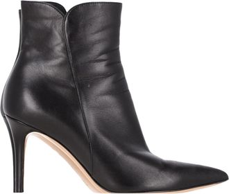 Gianvito Rossi Levy 85 High-Heeled Ankle Boots in Black Leather
