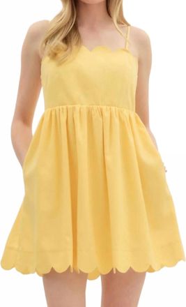 Entro Ansley Sleeveless Mini Dress In Yellow