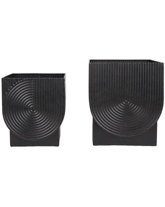 Mercana Set Of 2 Medina Metal Planters