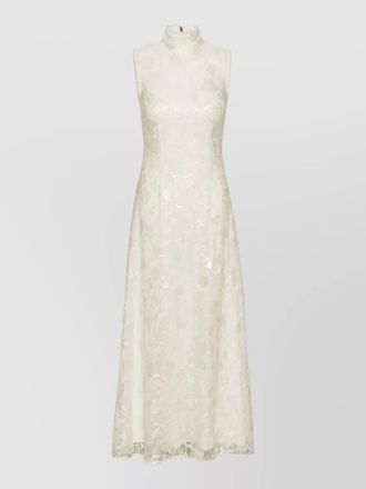 Rotate sequin maxi dress high neckline sleeveless