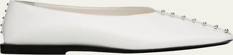 Jil Sander Studded Leather Ballerina Flats