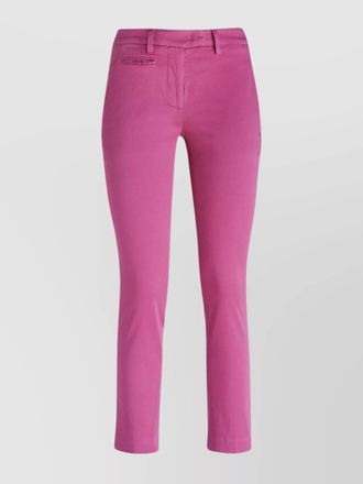 Dondup cotton trousers with belt loops and pockets