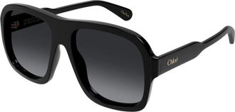 Chlo&eacute; Ch 0331S Zonnebril - Dames - Zonnebrillen - Zwart - 58 MM - Nylon - Accessoires