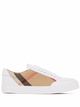 Burberry Check Leather Sneakers