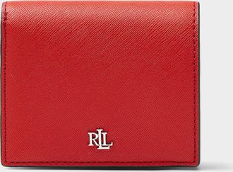 Lauren Ralph Lauren Womens Red leather bifold mini wallet