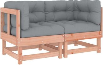 vidaXL Sof&aacute;s Esquineros Con Cojines 2 Uds Madera Maciza Abeto Douglas Vidaxl